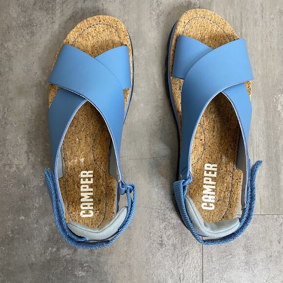 CAMPER Oruga Blue Sandals Slingback Size 9 - Picture 5 of 8